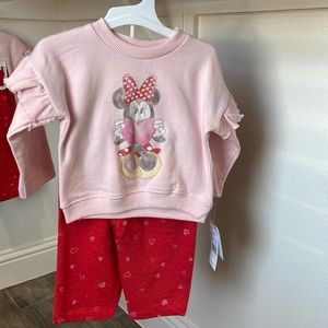 Baby Girl 2pc Minnie Mouse pants set Size 0-3m